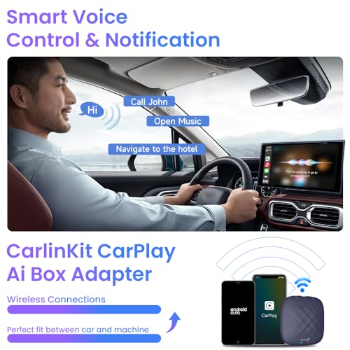 Carlinkit CarPlay Ai Box Android 13.0 System Wireless CarPlay Android Auto QCM6125 8-core 8GB+128GB, Multimedia Box Spotify/Netflix/YouTube Car Video, GPS+Glonass/Google Play Download Apps