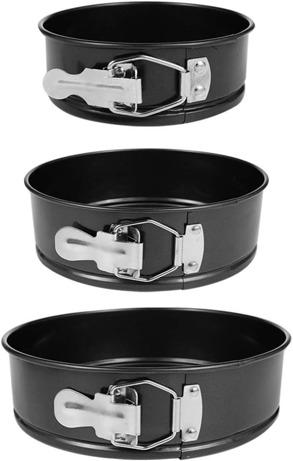Yumi V Cake Tins Set, 3 Round Bake Tin (4"/7"/9") Non-Stick Baking Pans Spring Form Cake Tins Leak Proof Sphere Cake Pan Mold Cake Baking Equipment with Removable Bottom