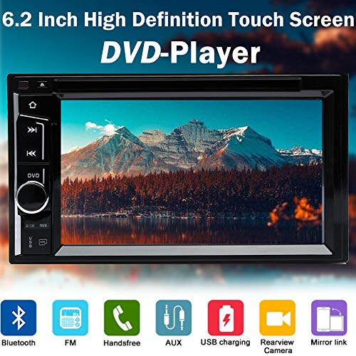 Double 2 Din Car Stereo 6.2" Touchscreen with Rear View Parking Camera for Ford F150 F250 F350 F450 F550 2004-2016 Support Bluetooth Mirror Link Steering Wheel Control DVD CD Player USB TF Card