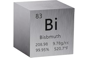 REELANX 1 Inch Bismuth Cube Metal, High Density Element Cube Pure Metal, for Element Collections Lab Experiment Material,Elemental Collection Hobby,Gift for Children (Bismuth)