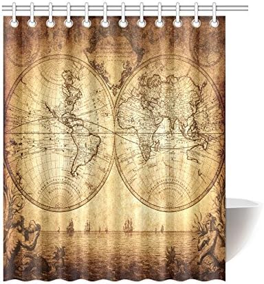 Amazon Com Interestprint Home Bathroom Decor Vintage World Map