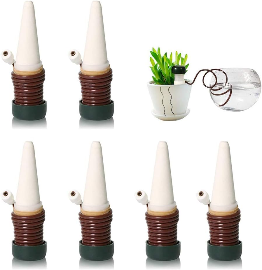 CousDUoBe 6 Pack Automatic Plant Waterers，Vacation Plant Waterer - Self Irrigation Watering System - Perfect for Indoor Outdoor Office Plant