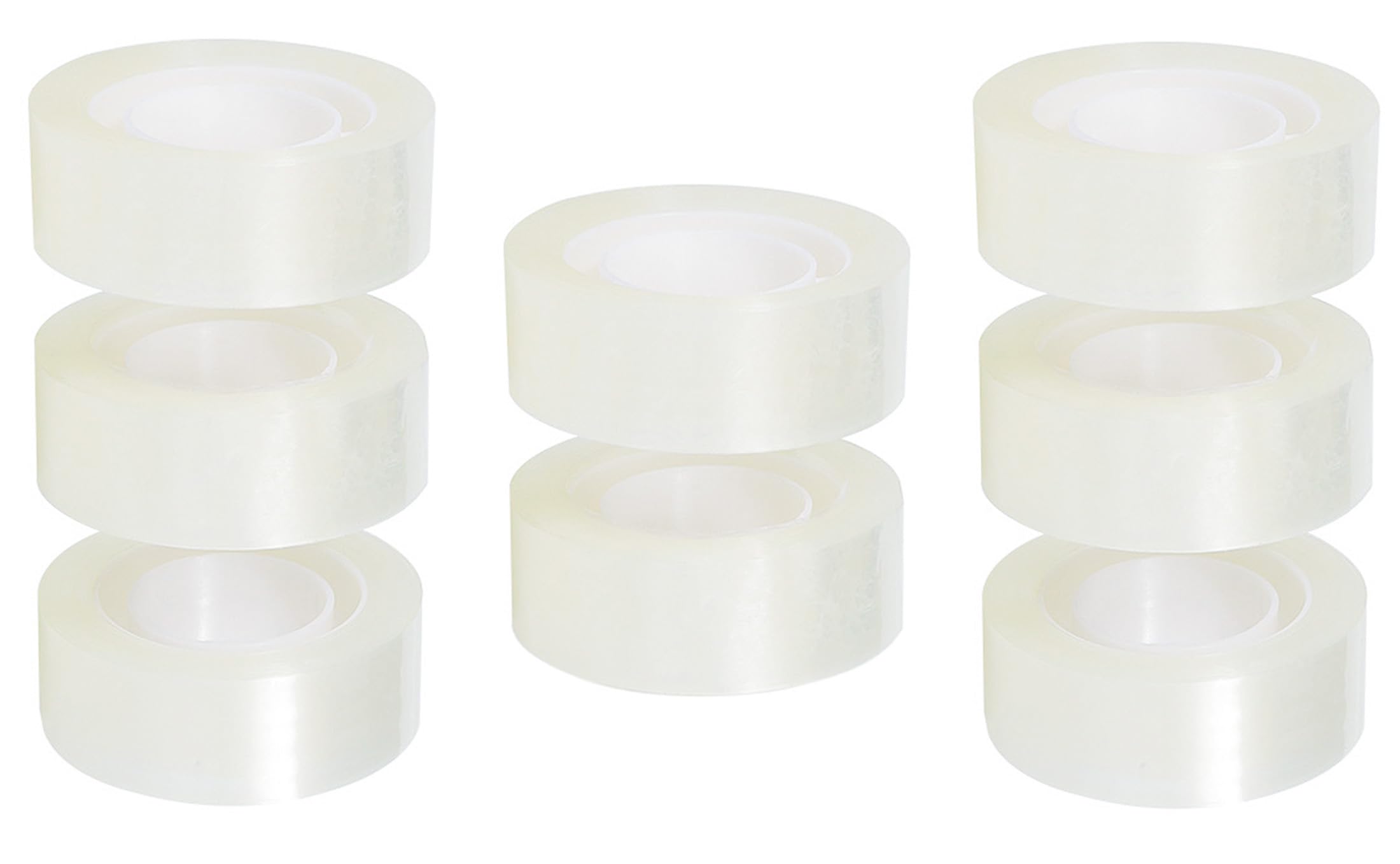 8 Pack Transparent Tape 18mm x 33m - Cellotape 8 Rolls General Purpose Solution Sellotape Refills for Dispenser, Documents, Home, Office, School and Labelling