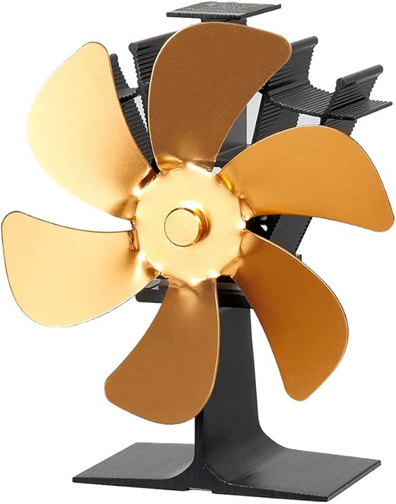 Herdventilator Ofenventilator Heat Powered Stove Fan 6 Flügel
