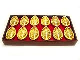 Feng Shui Brass Metal Golden Ingots for Wealth