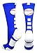 MadSportsStuff Baseball Logo Crew Socks (Royal/White, Small)