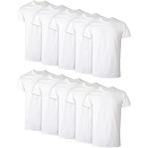 Hanes Mens Undershirt Packs, Stay-Tucked Soft Cotton Undershirts, Best Undershirts for Men, White/Black/Asstd Multipacks