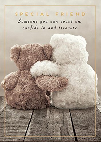 Love Unlimited Greeting Card (PIG2470) - Blank/Birthday - Special Friend - Hugging Bears Range - Foil Finish