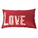 Wonder4 Valentines Day Pillow Covers,Red Love Pillowcase,Linen Cotton 12 X 20