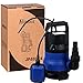Homdox 1/2 HP Submersible Sump Pump 400W Dirty Clean Water Pump 2115GPH w/ 15ft Cable and Float Switch