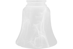 Kichvoe Glass Pendant Lamp Shade Replacement 11.9X11.9X5.4Cm Frosted Glass Lampshade for Ceiling Fan Light