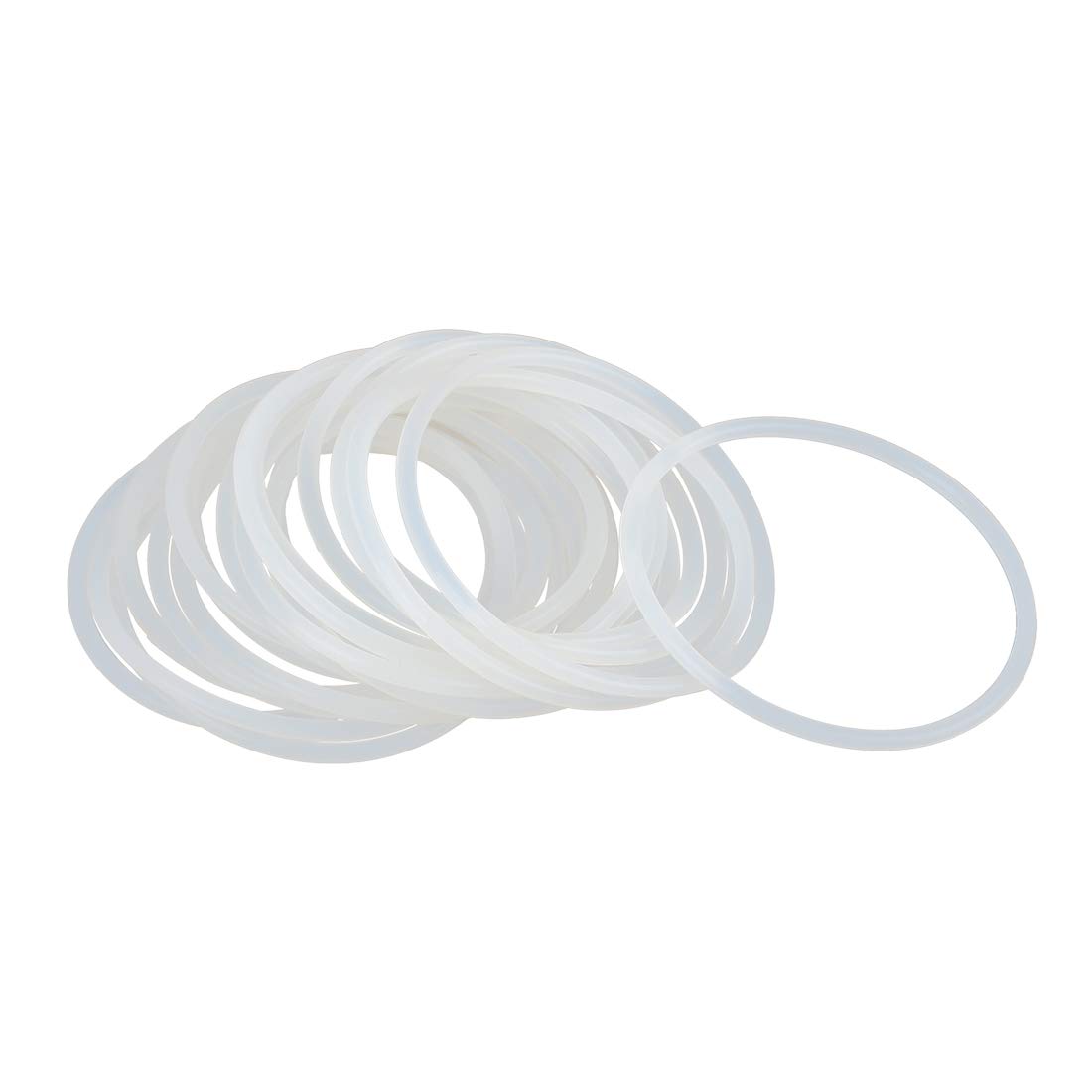 X AUTOHAUX Silicone O-Rings, 68mm OD 61.8mm ID 3.1mm Width VMQ Seal Gasket for Compressor Valves Pipe Repair, White, Pack of 20