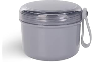 JOYSTOR Denture Case, No-Leak Retainer Cleaner Case, Denture Cup for Soaking Dentures Retainers Mouth Guard Night Guard, Denture Bath False Teeth Container for Traveling (Gray)