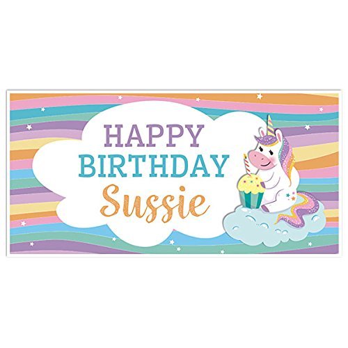 Amazon Com Fairy Tales Unicorn Birthday Banner Personalized