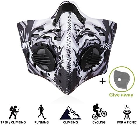 GoingMen Anti Pollution Dust Half Face Mask with 2 Activated Carbon Air Filters for Cycling Skiing Motorcycle Outdoor Sport