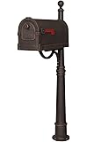 Special Lite Savannah Curbside Mailbox with Ashland Post - Copper Mailbox with Aluminum Post - SCS-1014_SPK-600-CP