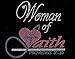 Women of Faith Rhinestone Iron on T Shirt Transfer