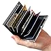 Newdora RFID Blocking Credit Card Case Holder Protector Sleeves Stainless Steel for Men and Women Prevent Electronic Credit Card Scan Theft Stylish Travel Wallet ATM Card Holder Case