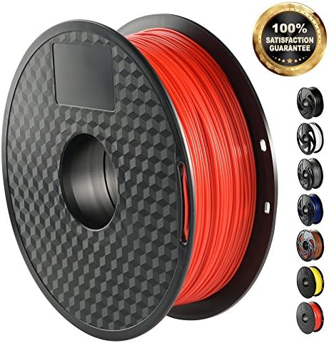 OAKTECH RF-04 Red PLA 3D Printer Filament, 1.75 mm, +/- 0.05 mm, 1.0 KG (2.2 lbs)