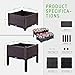 VIVOSUN Elevated Raised Garden Bed Kit, Plastic Garden Planter with Brackets Set of 4