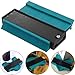 Zhehao 5 Inch Multi-functional Contour Profile Gauge Edge Shaping Measure Ruler Plastic Contour Duplicator for Tiling Laminate Woodworking Practical Tool (Blue)