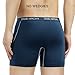 David Archy 3 Pack Men's Ultra Fast Dry Performance Boxer Briefs (M, Navy Blue-Mesh)