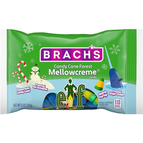 BRACH’S HOLIDAY ELF MELLOWCREME CANDY, 8OZ