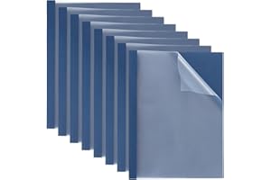 BENECREAT 25 Pack A4 Size Thermal Binding Covers, Navy Blue PET Material for Office Document Binding and Report Covers Profes
