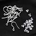 Hollosport 925 Sterling Silver Earring Hooks 12Pairs for Jewelry Making DIY with 50pairs Earring Backs