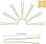 jingxinxin U Shaped Hair Pins Gold French Blonde Bobby Buns Clips Updos 100 Pcs view 6