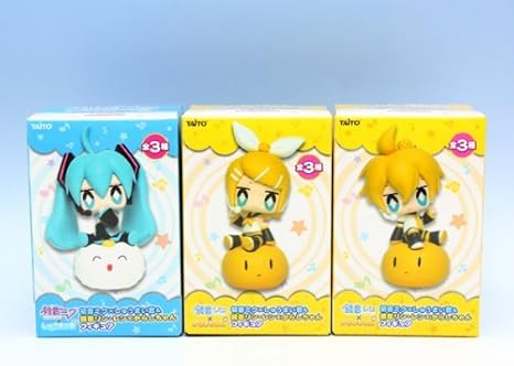Amazon 初音ミク しゅうまい君 鏡音リン レン からしちゃんフィギュア タイトー 全3種セット ポスターおまけ フィギュア ドール 通販