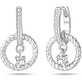 Cycuff 925 Sterling Silver Hoop Earrings Colorful Cubic Zirconia Jewelry Drop Earrings for Women Set Earring Gifts for Her