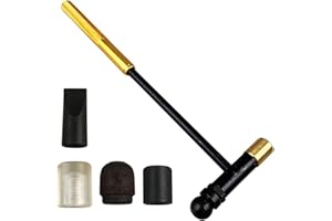 BENCH WIZARD 7.5" Crafter's 6-In-1 Multi Head Hammer | Includes Brass, Nylon, Rounded Dome, Flat, Standard & Curved Heads | Great For Jewelry Making, Metalworking, DIY Projects