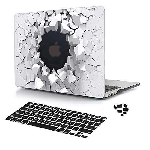 Batianda New 3D Cool Rubberized Hard Cover Protective Case for New MacBook Pro 13 inch with Touch Bar 2018 2017 2016 Release Model:A1989 & A1706 for Men with Black Keyboard Cover Dust Plug