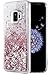 Caka Case for Galaxy S9 Case, Galaxy S9 Glitter Case for Girls Women Luxury Fashion Bling Flowing Liquid Floating Sparkle Glitter Soft TPU Case for Samsung Galaxy S9 (Rose Gold)
