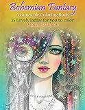 Bohemian Fantasy: A Grayscale Coloring Book by Molly Harrison