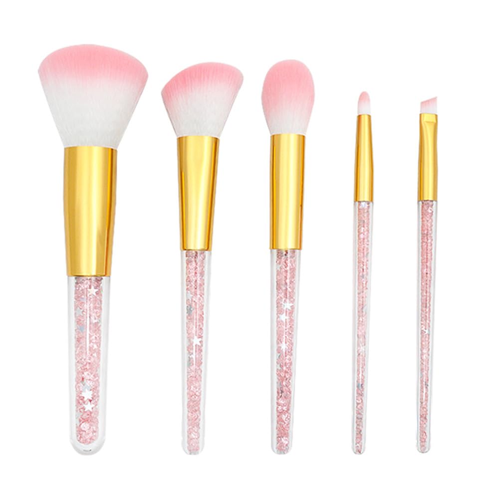 Makeup Brush Sets 5 Pcs/ 1 Set Durable Foundation Makeup Brushes Kit For Woman Girls Liquid Foundation Brush es Cosmetics Powder Eyebrow Brush Makeup Accessories for Women