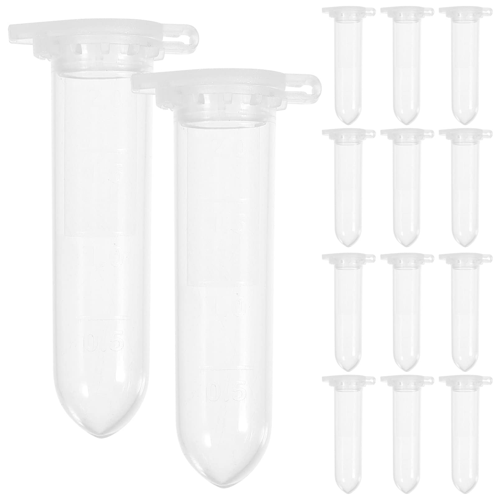 ULTECHNOVO 500Pcs 2Ml Centrifuge Tube Container High Transparency Microcentrifuge Tubes with Secure for Laboratory and Delicate Samples