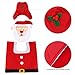 Santa Toilet Seat Cover and Rug Set Christmas Bathroom Sets for Christmas Decorations by NICEXMAS