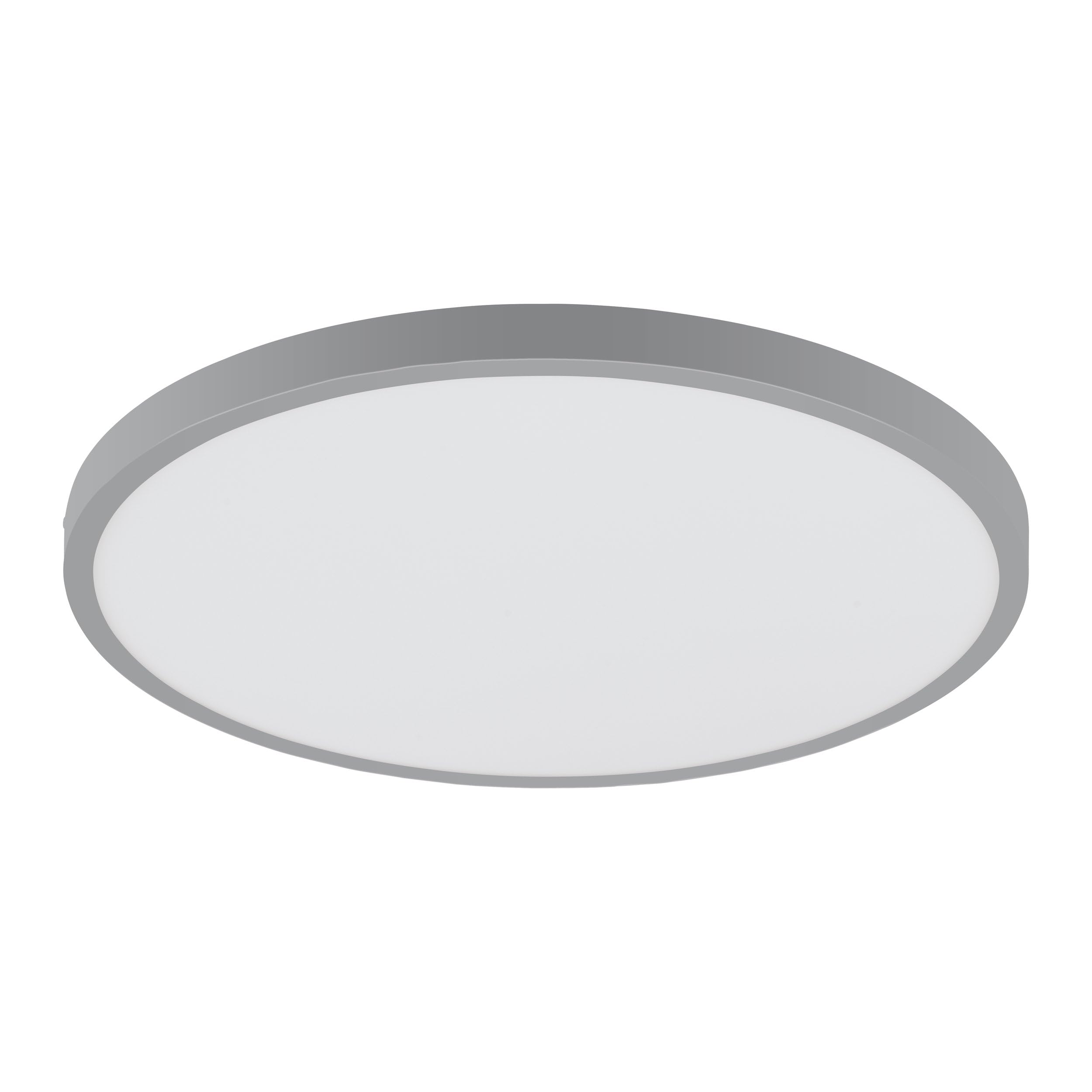 EGLO Fueva 1 LED Ceiling Light, 1-Bulb Ceiling Light, Material: Aluminium, Plastic, Colour: Silver, White, Diameter: 40 cm, Warm White