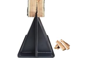 JINHAN Firewood Kindling Splitter – The Heavy Duty Log Splitter Tool for Wood Stove Fireplace and Fire Pit, 7-Inch Wood Splitter Wedge for Home, Campsite & More