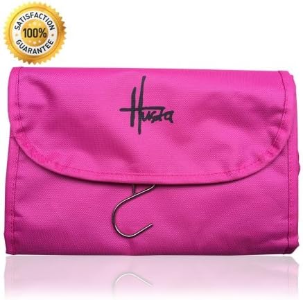 Premium Hanging Toiletry Travel Organizer Bag For Women With Swiveling Hook By Husta – Traveling Pouch With Practical See-through Pockets &amp; Strong Zippers – In 3 Different Vivid Colors