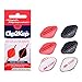 Clip2Keep 6 Plastic Aerosol Straw Holders with Strong Self Adhesive Pad – Spray Nozzle tip Straw Clip for Silicone and Anti-Rust Spray, Lock and Bike Chain Lubricant – 3 Red & 3 Black Clips Included