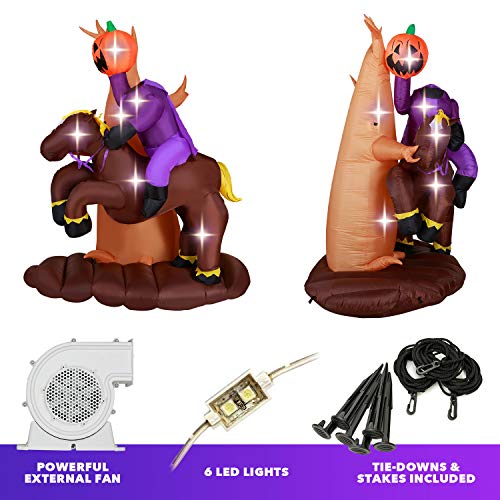 Holidayana Headless Horseman Halloween Inflatable 8 ft Tall Headless