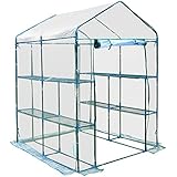 Outsunny 5' x 5' x 6' Portable Walk In Garden Steeple Greenhouse