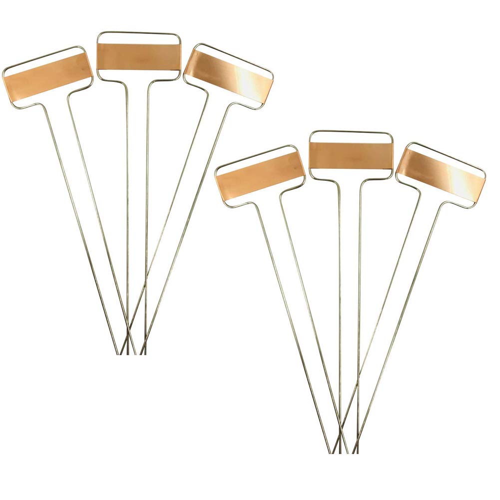 Copper Plant Labels Metal Garden Label Markers Tags Weatherproof Flower Marker Id Marking Stakes 6" and 10" Size Optional