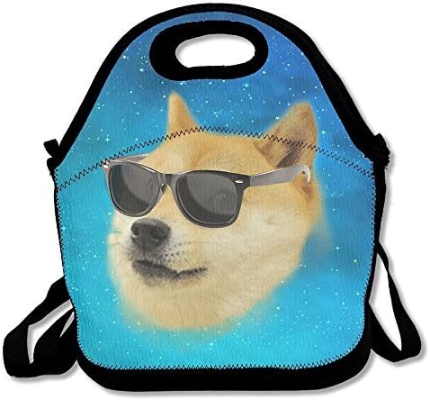 SuperWW Doge Face Lunch Bag Tote Handbag
