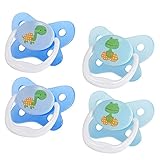 Dr. Brown's PreVent Contour Pacifier, Stage 3 (12m+), Polka Dots Blue, 4-Pack