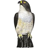 Eliminator Scarecrow Eagle Decoy with Scary Lighted Eyes and Frightening Sound – Solar Powered and Motion Activated –Realistic Predator Scares Away and Repels Birds, Rabbits, Squirrels and other Pests