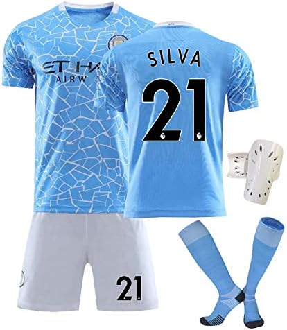 Amazon Co Jp メンズホームサッカーユニフォーム 9 Jesus イエス19 Sane サネ21 Silva シルバサマーサッカー スポーツスーツ サッカートレーニングジャージ 繰り返し洗うことができます 21 18 ホーム キッチン
